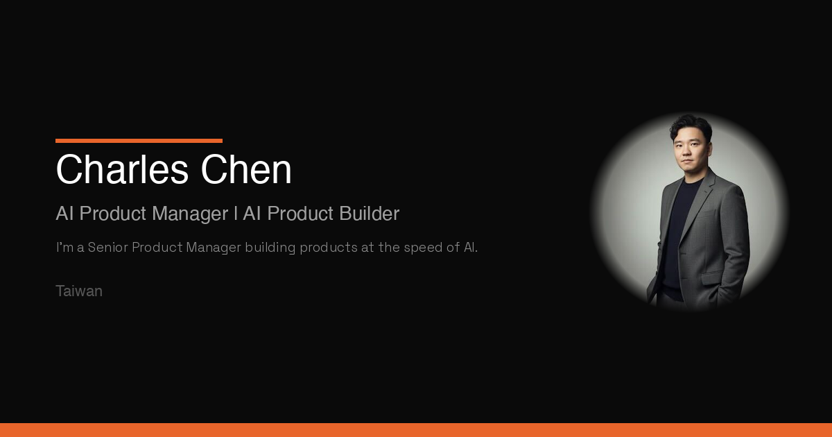 AI Product Manager in Taiwan | Charles Chen Portfolio